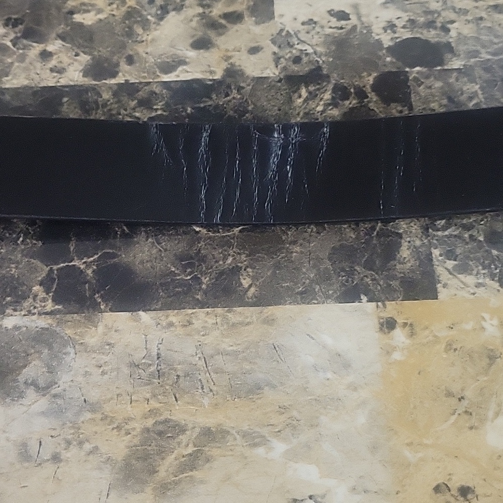Gucci Vintage Black Leather Belt with Silver Accents, 36" - Picture 3 of 5
